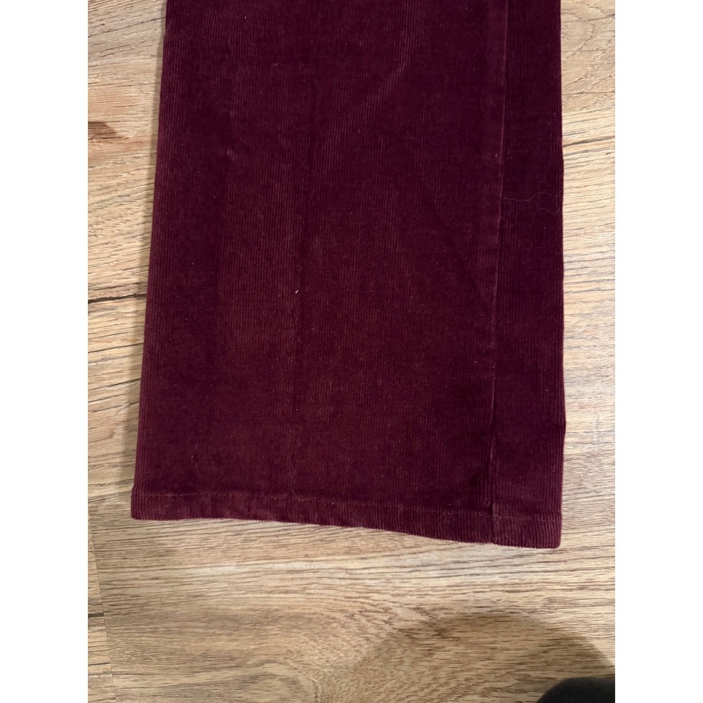St. Johns Bay Size 12 Petite Boot Cut Corduroy -Burgundy - Picture 3 of 9